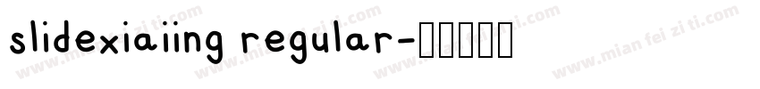 slidexiaiing regular字体转换
